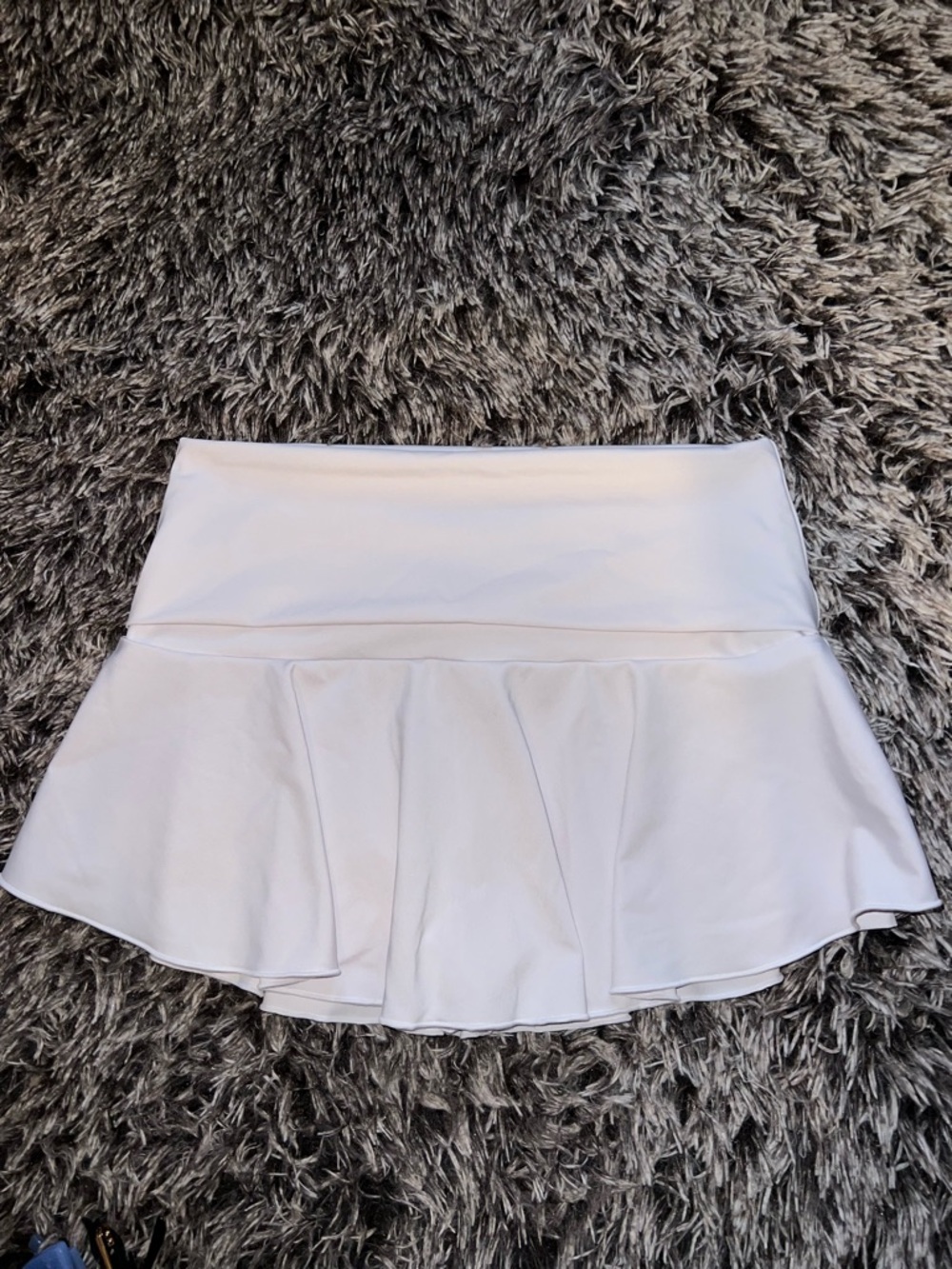 Forever 21 White Circle Skater Skirt with Built-in Shorts